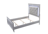 Lillian Silver LED Upholestered Bedroom Set from Crown Mark - Luna Furniture