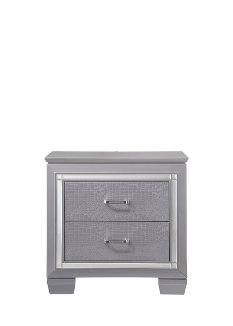 Lillian Silver Nightstand from Crown Mark - Luna Furniture