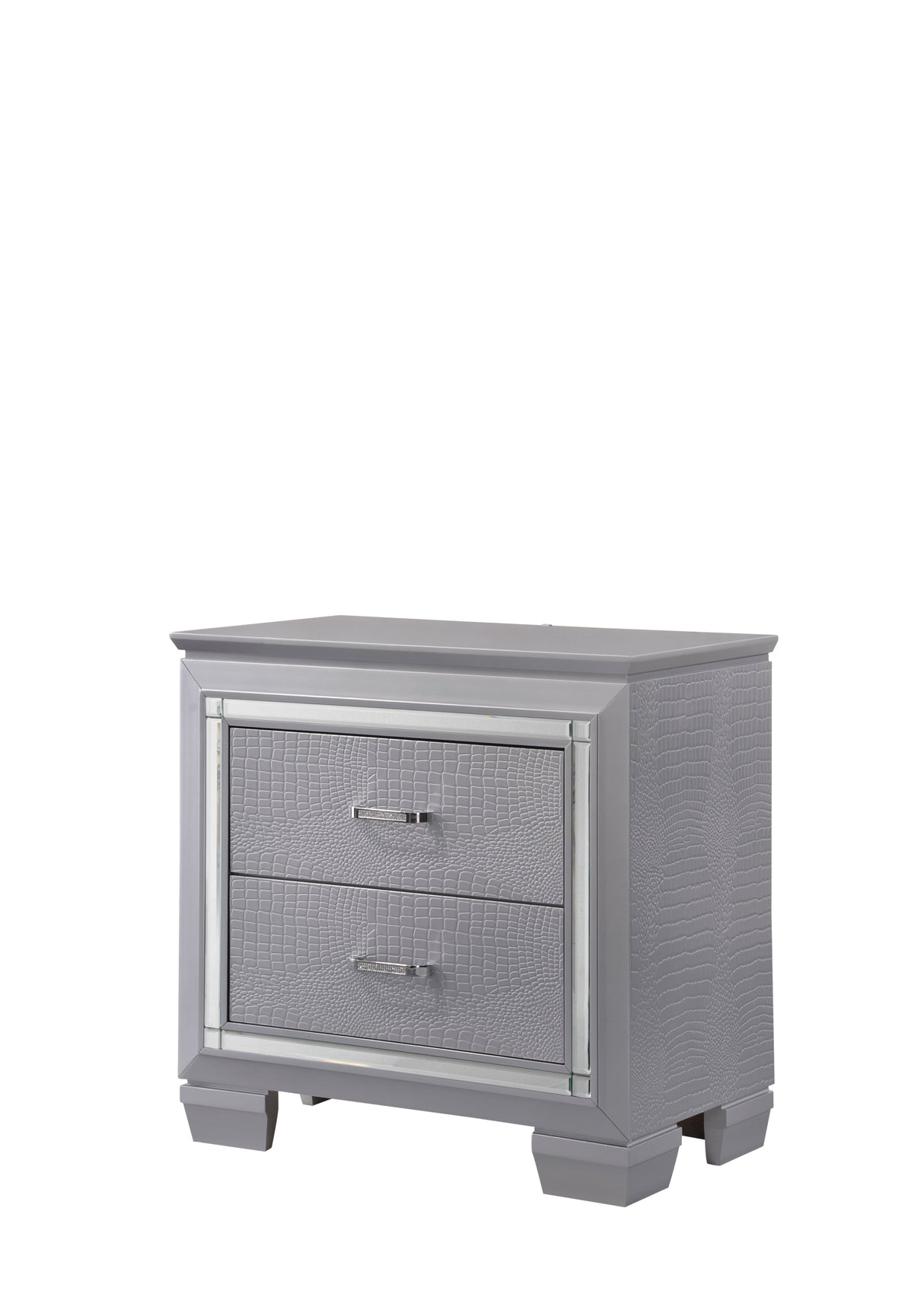 Lillian Silver Nightstand from Crown Mark - Luna Furniture
