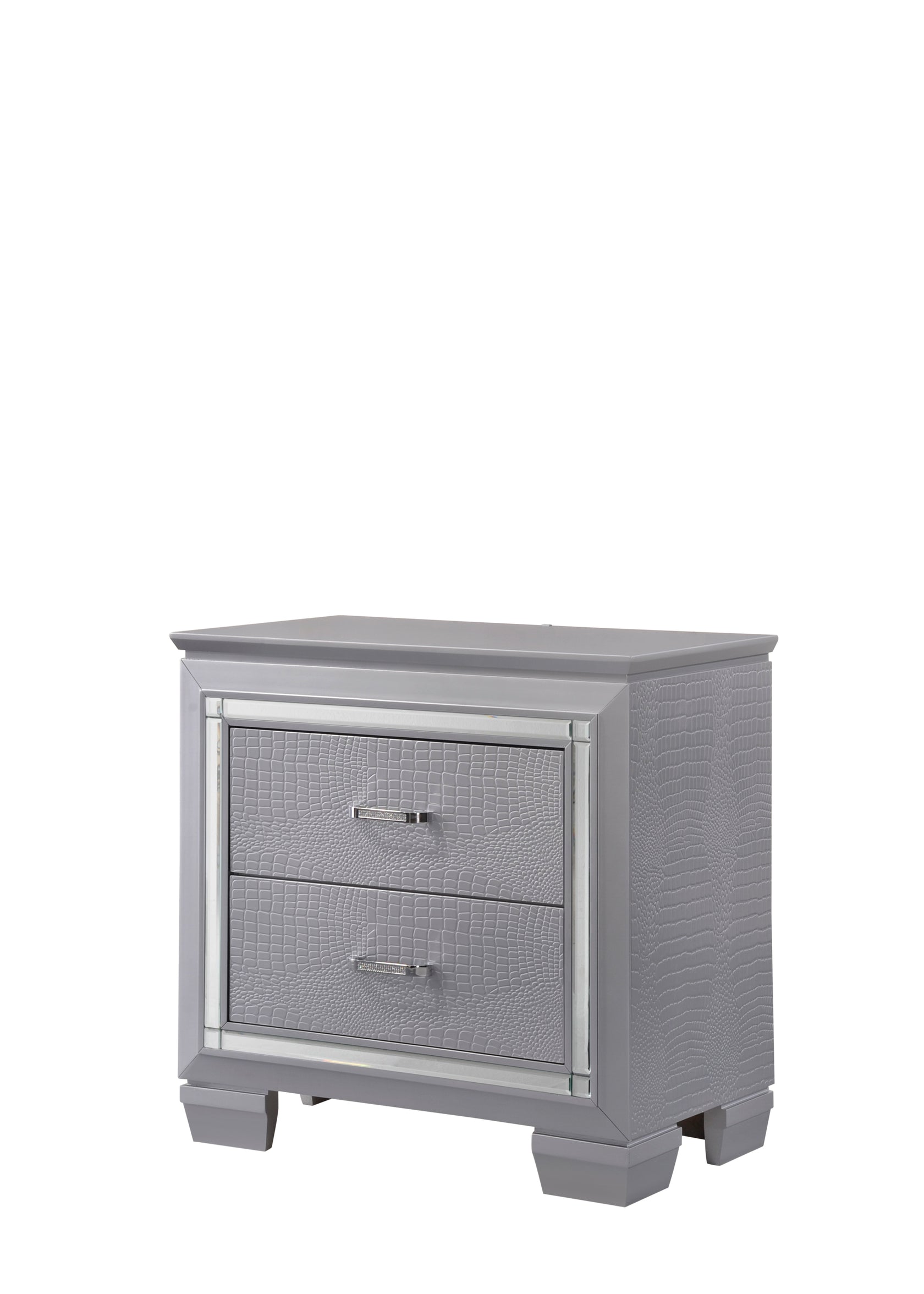 Lillian Silver Nightstand from Crown Mark - Luna Furniture