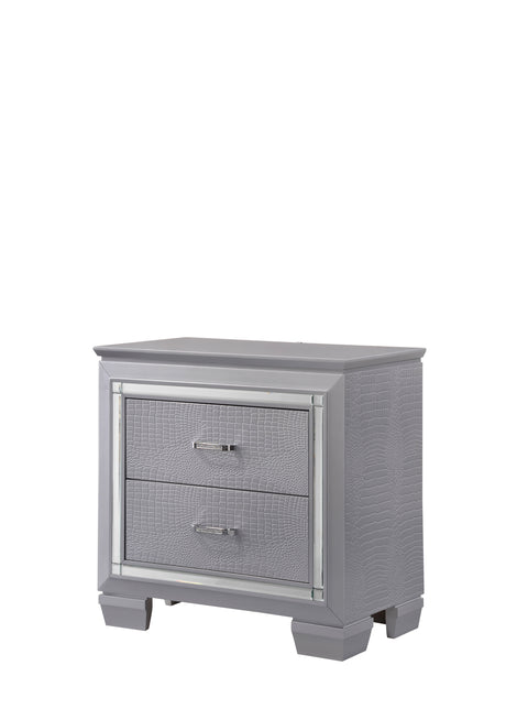 Lillian Silver Nightstand from Crown Mark - Luna Furniture