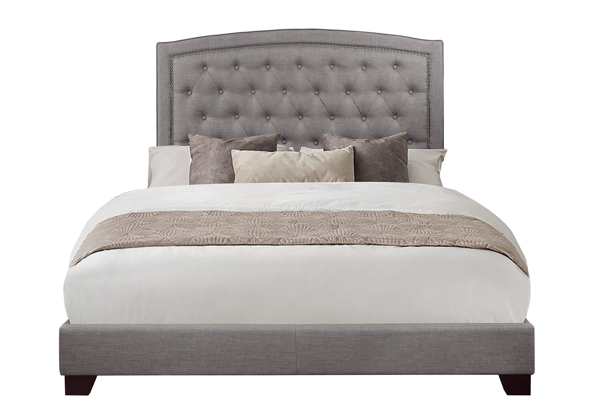 Linda Gray Queen Upholstered Bed from Homelegance - Luna Furniture