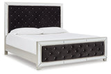 Lindenfield Silver Queen Upholstered Panel Bed from Ashley - Luna Furniture
