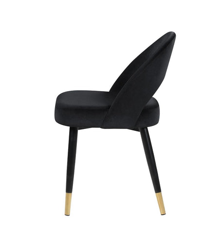 Lindsey Black Arched Back Upholstered Side Chairs, Set of 2 from Coaster - Luna Furniture
