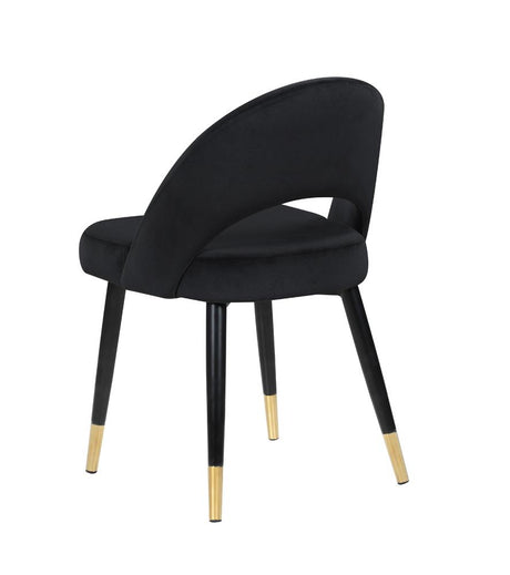 Lindsey Black Arched Back Upholstered Side Chairs, Set of 2 from Coaster - Luna Furniture