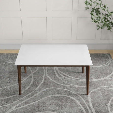 Lindsey Mid-Century Modern Solid Wood White Top Dining Table from Midinmod - Luna Furniture