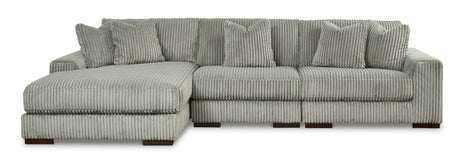 Lindyn Fog 3-Piece LAF Chaise Sectional from Ashley - Luna Furniture