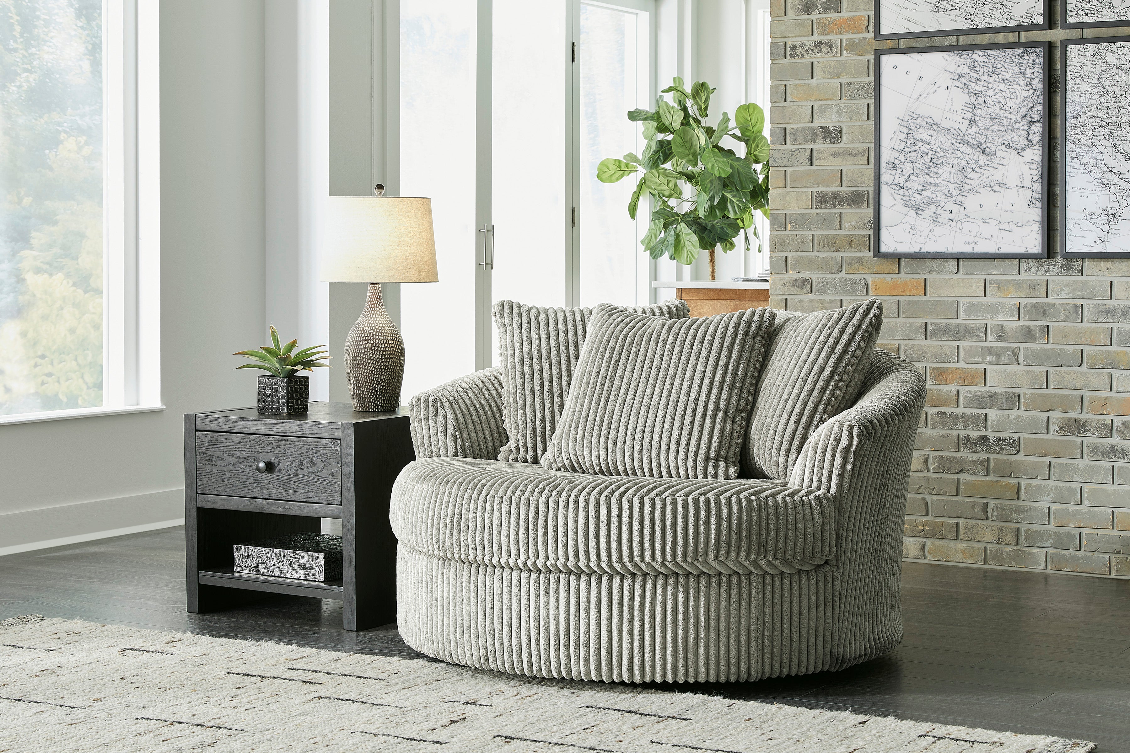 Lindyn Fog 3-Piece LAF Chaise Sectional – Luna Furniture