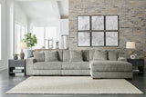 Lindyn Fog 3-Piece RAF Chaise Sectional from Ashley - Luna Furniture