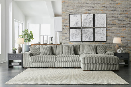 Lindyn Fog 3-Piece RAF Chaise Sectional from Ashley - Luna Furniture