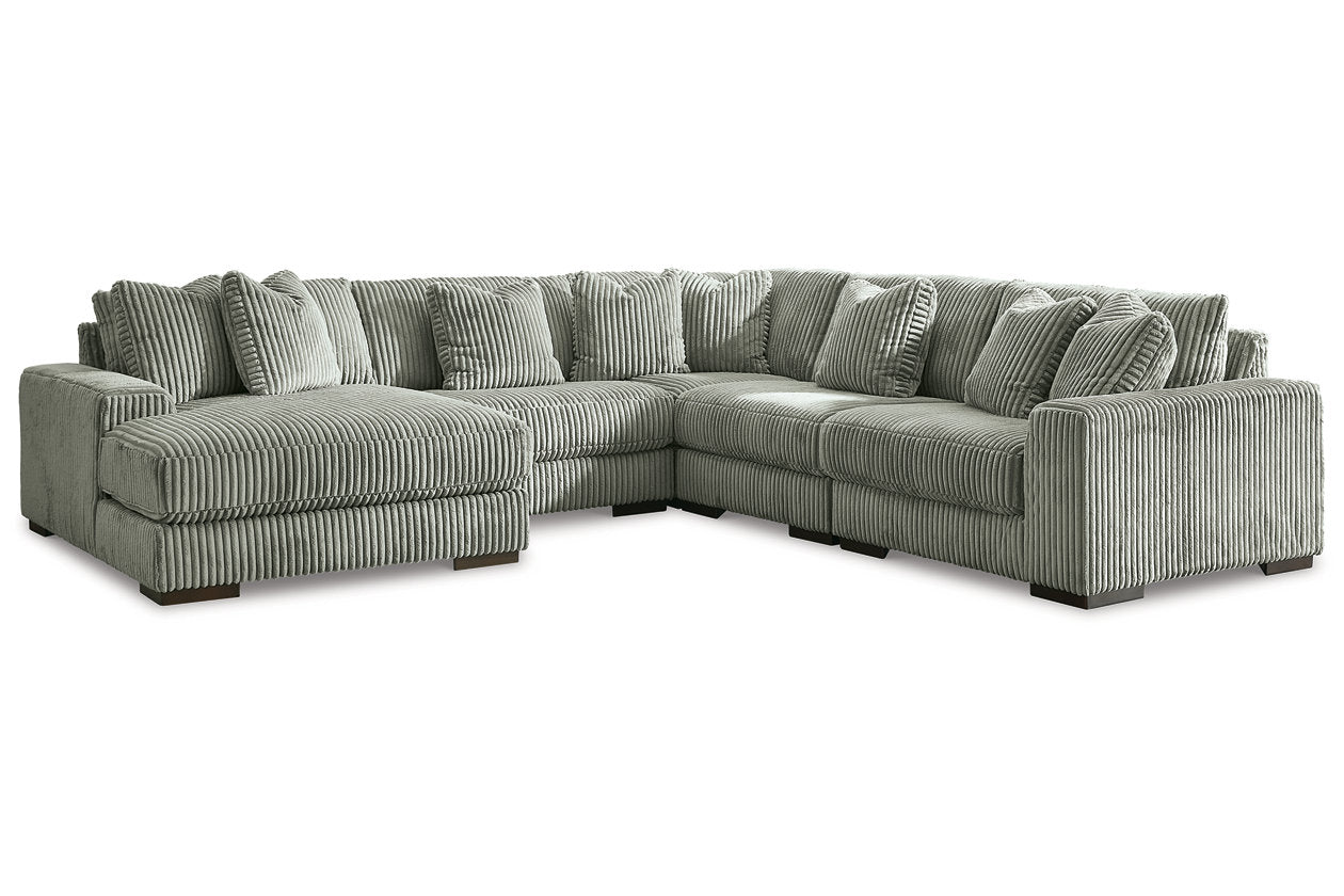Ashley Lindyn Fog 5-Piece LAF Chaise Sectional – Luna Furniture