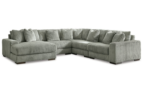 Lindyn Fog 5-Piece LAF Chaise Sectional from Ashley - Luna Furniture