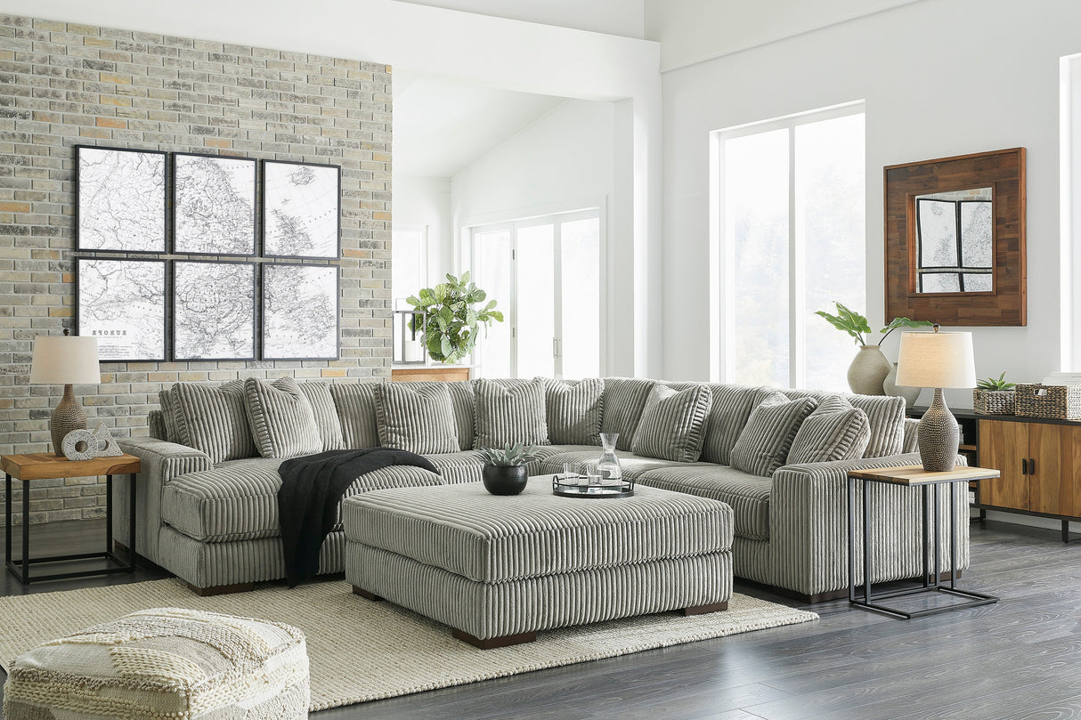 Lindyn Fog 5-Piece LAF Chaise Sectional from Ashley - Luna Furniture