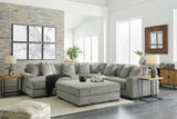 Lindyn Fog 5-Piece LAF Chaise Sectional from Ashley - Luna Furniture