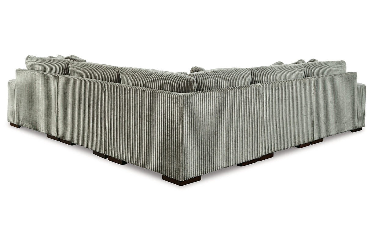 Lindyn Fog 5-Piece RAF Chaise Sectional from Ashley - Luna Furniture
