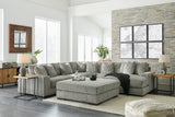 Lindyn Fog 5-Piece RAF Chaise Sectional from Ashley - Luna Furniture