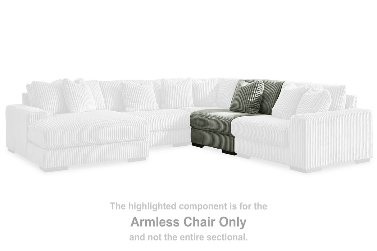 Lindyn Fog Armless Chair from Ashley - Luna Furniture