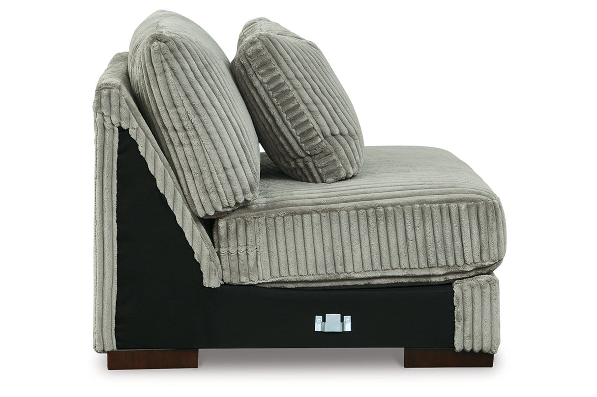 Lindyn Fog Armless Chair from Ashley - Luna Furniture