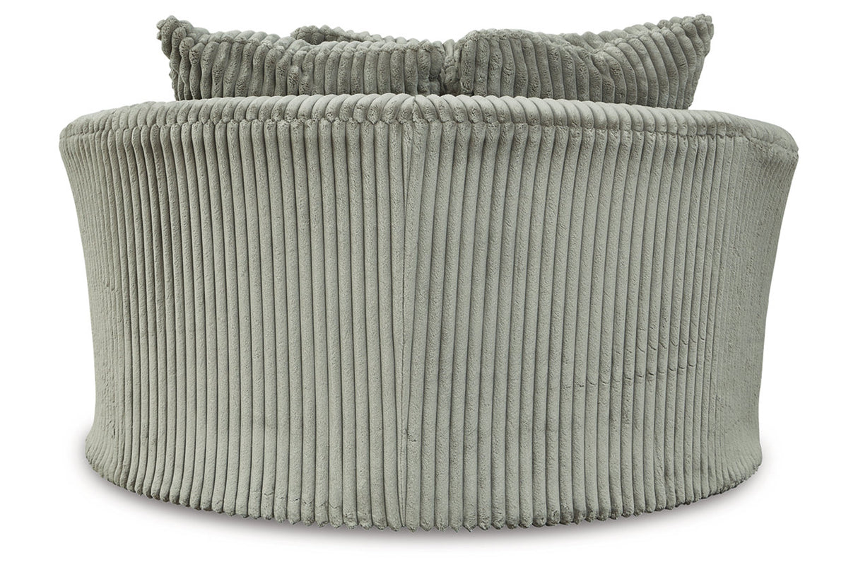 Lindyn Fog Oversized Swivel Accent Chair from Ashley - Luna Furniture