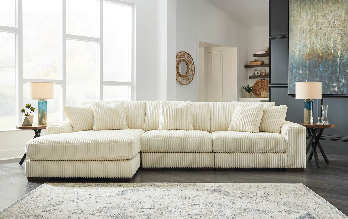 Lindyn Ivory 3-Piece LAF Chaise Sectional from Ashley - Luna Furniture