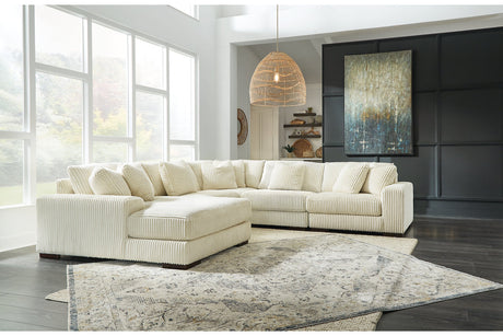 Lindyn Ivory 5-Piece LAF Chaise Sectional from Ashley - Luna Furniture