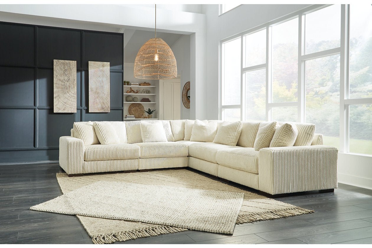 Ashley Lindyn Ivory 5-Piece Sectional – Luna Furniture