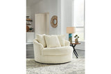 Lindyn Ivory Oversized Swivel Accent Chair from Ashley - Luna Furniture