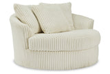 Lindyn Ivory Oversized Swivel Accent Chair from Ashley - Luna Furniture