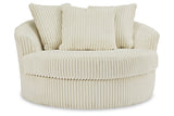 Lindyn Ivory Oversized Swivel Accent Chair from Ashley - Luna Furniture