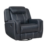 Littleton Blue Swivel Glider Reclining Chair from Homelegance - Luna Furniture
