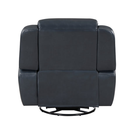 Littleton Blue Swivel Glider Reclining Chair from Homelegance - Luna Furniture
