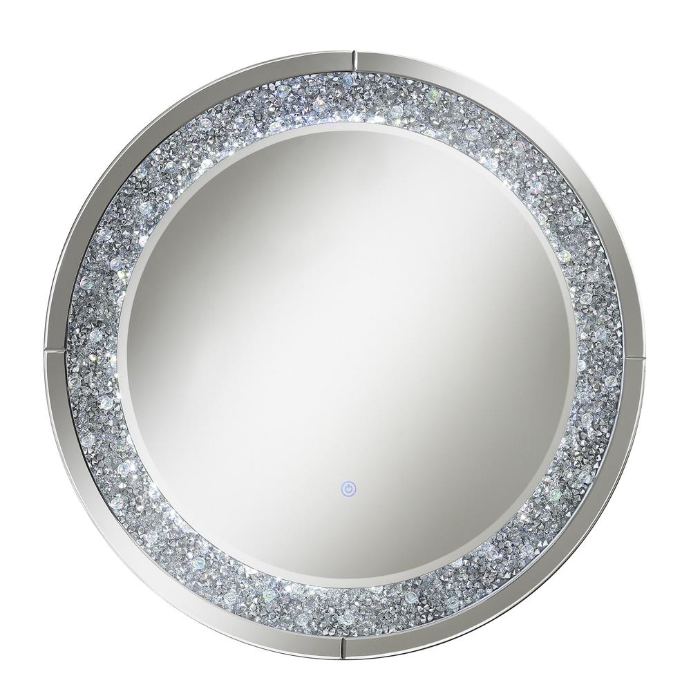 Lixue Silver Round Wall Mirror with LED Lighting from Coaster - Luna Furniture