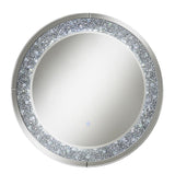 Lixue Silver Round Wall Mirror with LED Lighting from Coaster - Luna Furniture
