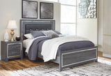 Lodanna Gray King LED Upholstered Platform Bed from Ashley - Luna Furniture