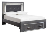 Lodanna Gray LED Storage Youth Panel Bedroom Set from Ashley - Luna Furniture