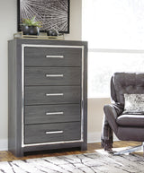 Lodanna Gray LED Storage Youth Panel Bedroom Set from Ashley - Luna Furniture