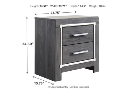 Lodanna Gray Nightstand from Ashley - Luna Furniture
