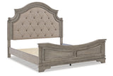 Lodenbay Antique Gray King Upholstered Panel Bed from Ashley - Luna Furniture