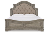 Lodenbay Antique Gray King Upholstered Panel Bed from Ashley - Luna Furniture