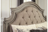 Lodenbay Antique Gray King Upholstered Panel Bed from Ashley - Luna Furniture