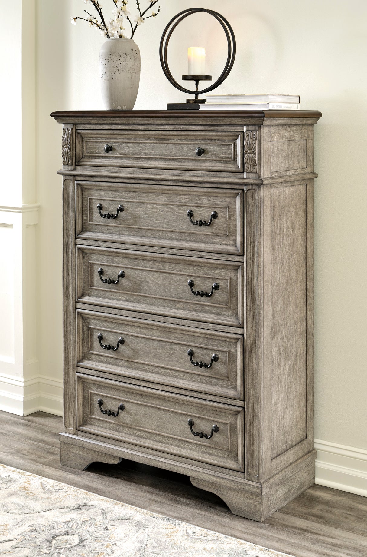 Lodenbay Antique Gray Upholstered Panel Bedroom Set from Ashley - Luna Furniture