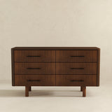 Logan Mid Century Modern Walnut Dresser with 6 Drawers from Midinmod - Luna Furniture