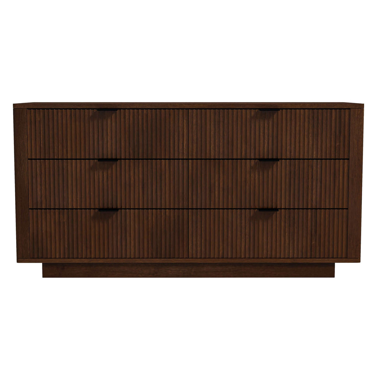 walnut dresser mid century Lola Mid Century Modern Walnut Dresser with 6 Drawers