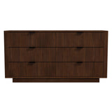 Lola Mid Century Modern Walnut Dresser with 6 Drawers from Midinmod - Luna Furniture