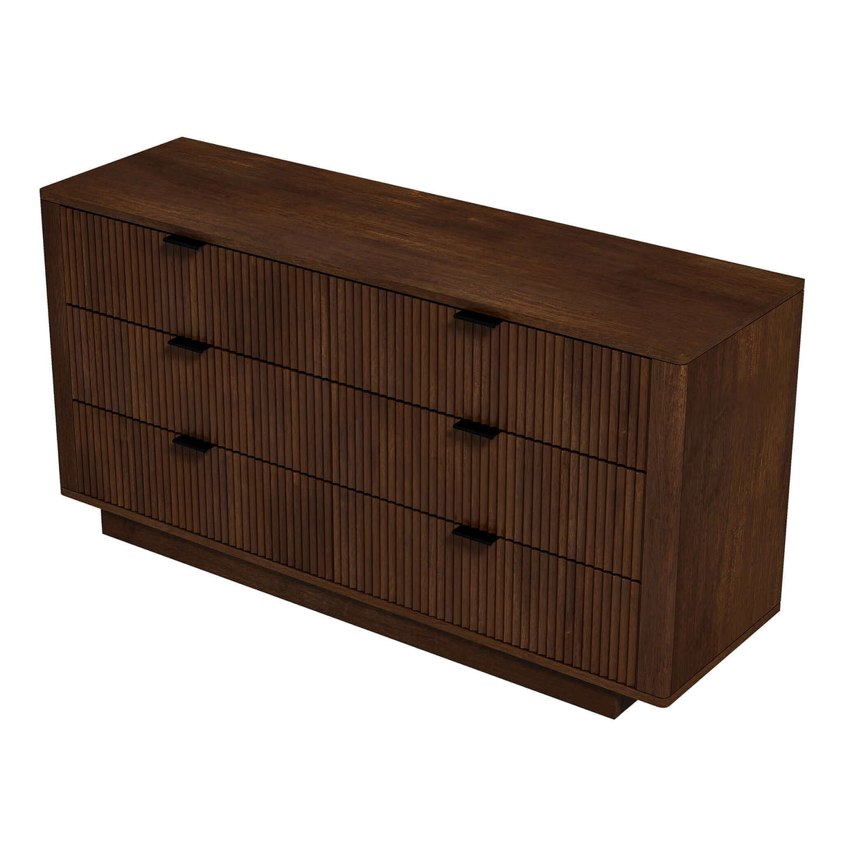 Lola Mid Century Modern Walnut Dresser with 6 Drawers Luna Furniture Lola Mid Century Modern Walnut Dresser with 6 Drawers Luna Furniture