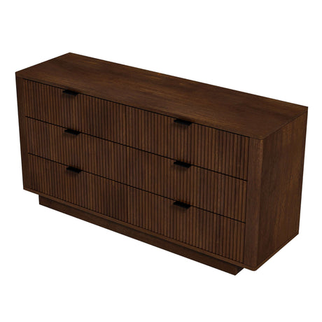 Lola Mid Century Modern Walnut Dresser with 6 Drawers from Midinmod - Luna Furniture