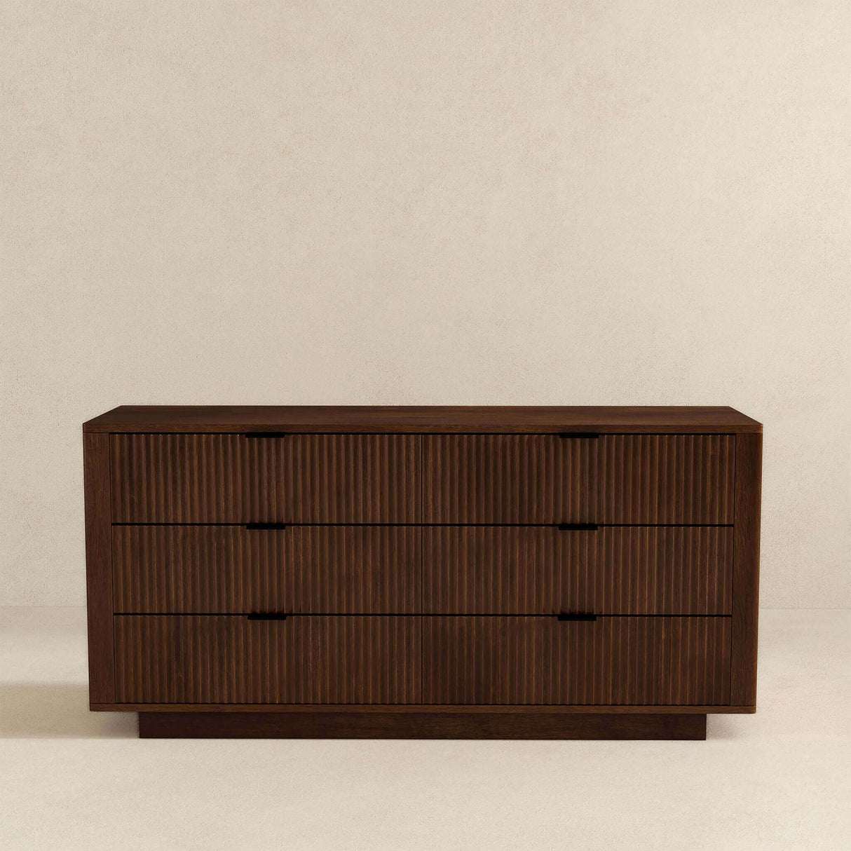 Lola Mid Century Modern Walnut Dresser with 6 Drawers from Midinmod - Luna Furniture