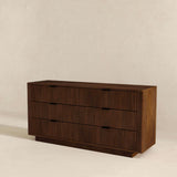 Lola Mid Century Modern Walnut Dresser with 6 Drawers from Midinmod - Luna Furniture