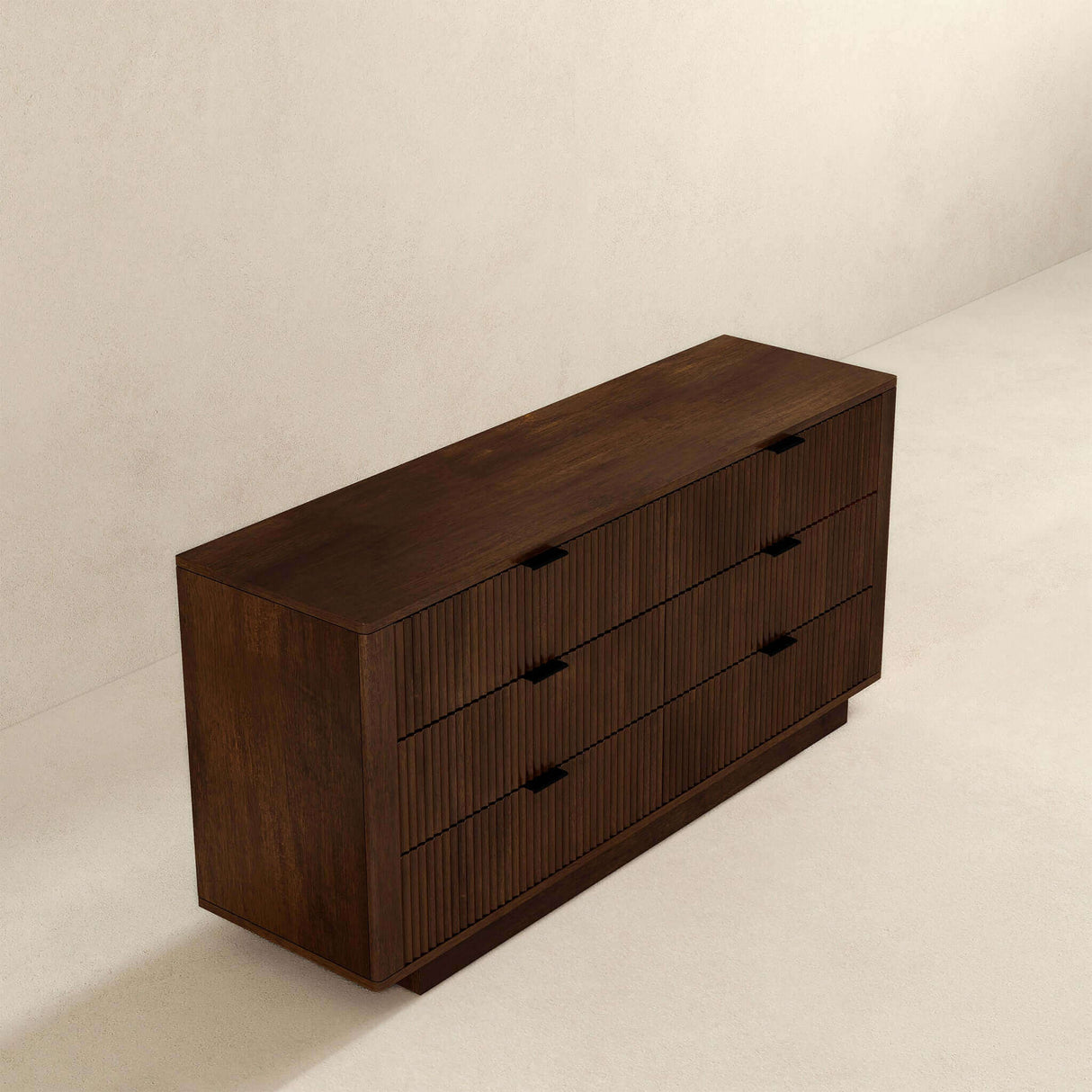 Lola Mid Century Modern Walnut Dresser with 6 Drawers from Midinmod - Luna Furniture