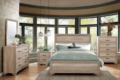 Lonan Natural King Panel Bed from Homelegance - Luna Furniture